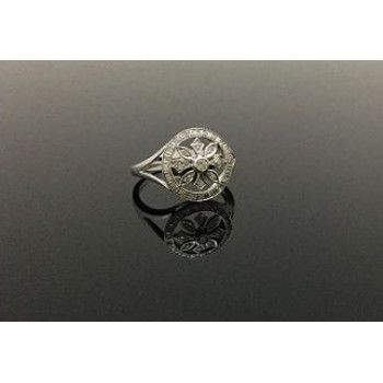 9ct Diamond Snowflake Motif Ring